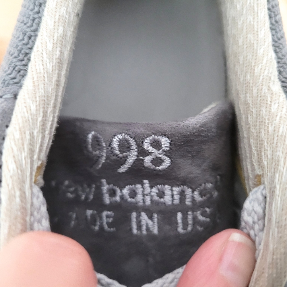 New Balance 998 Suede Gray Sneakers Womens Absorb USA MADE Athletic Shoes Size 6 - Picture 10 of 13